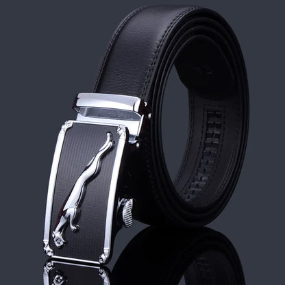Men's Premium Leather Belt with Automatic Buckle