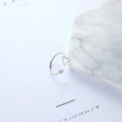 Open Diamond Ring, Geometric Polygon Ring, Triangle Square Ring