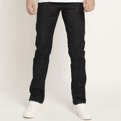 Men's Slim Fit Stretch Straight Leg Jeans (Gray/Black)