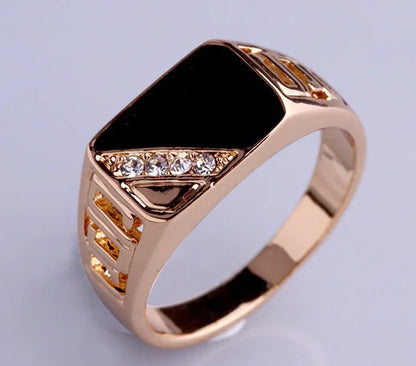 Dripping Oil Ring - Classic Square Men's Fashion Ring