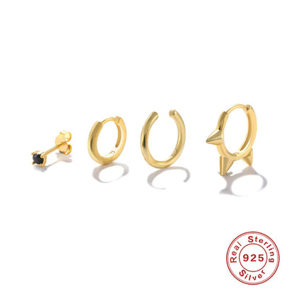 Geometric Stacked Earring Set