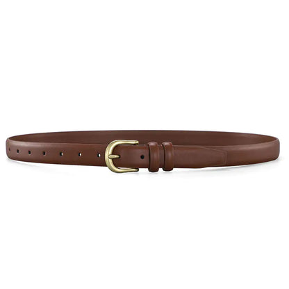 Vintage Half-Circle Buckle Women's Leather Belt