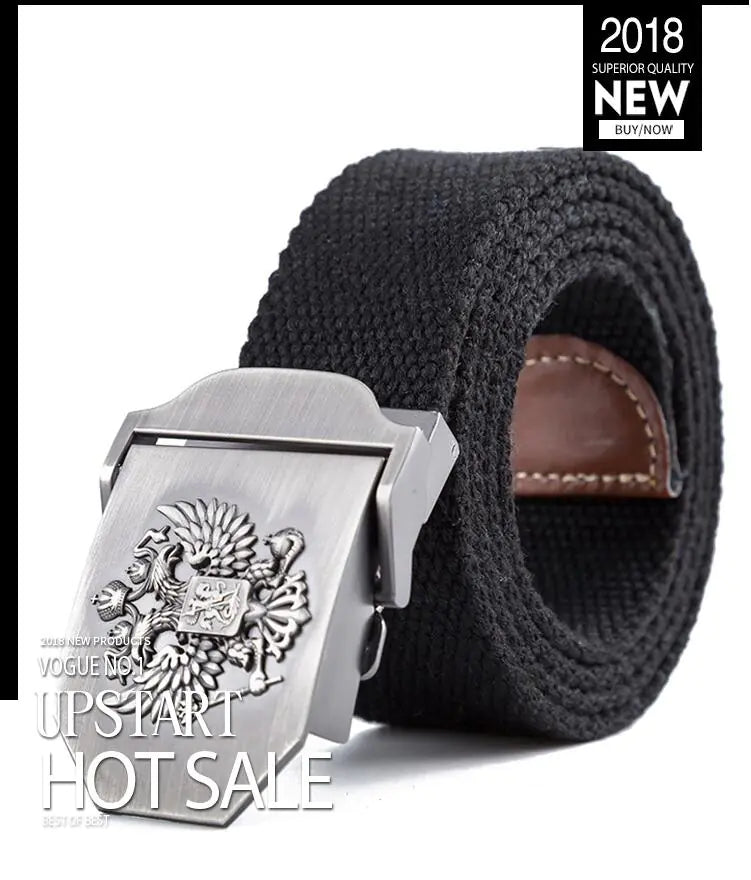 Camouflage Tactical Canvas Belt with Woven Design