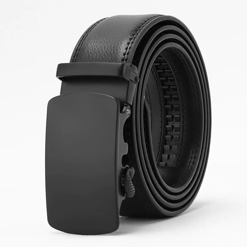 Genuine Leather Automatic Buckle Belt for Men