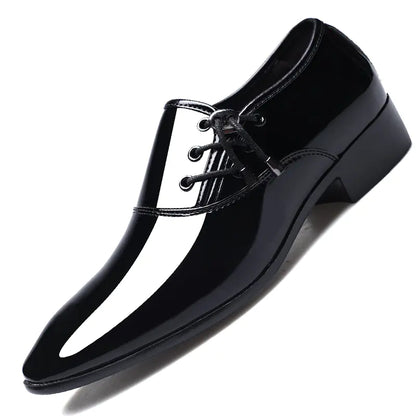 Men's Shiny Business Formal Shoes in Large Sizes