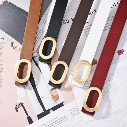 Women's Korean Style Casual Smooth Buckle Belt