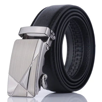 Versatile Men's PU Leather Automatic Buckle Belt