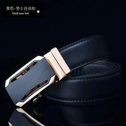 Men's Genuine Leather Automatic Buckle Belt