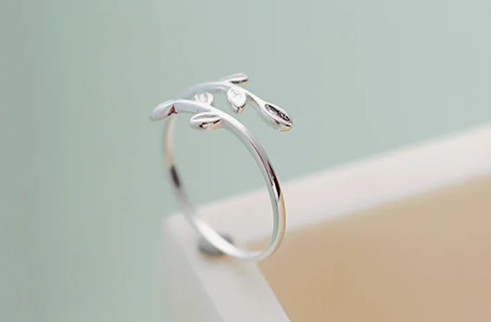 Leaf Ring, Korean Style Adjustable Ring