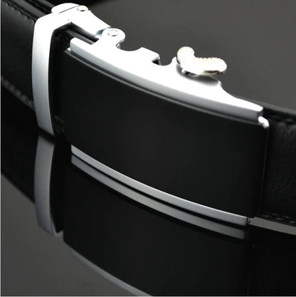 Men's Genuine Leather Automatic Buckle Belt (Customizable)