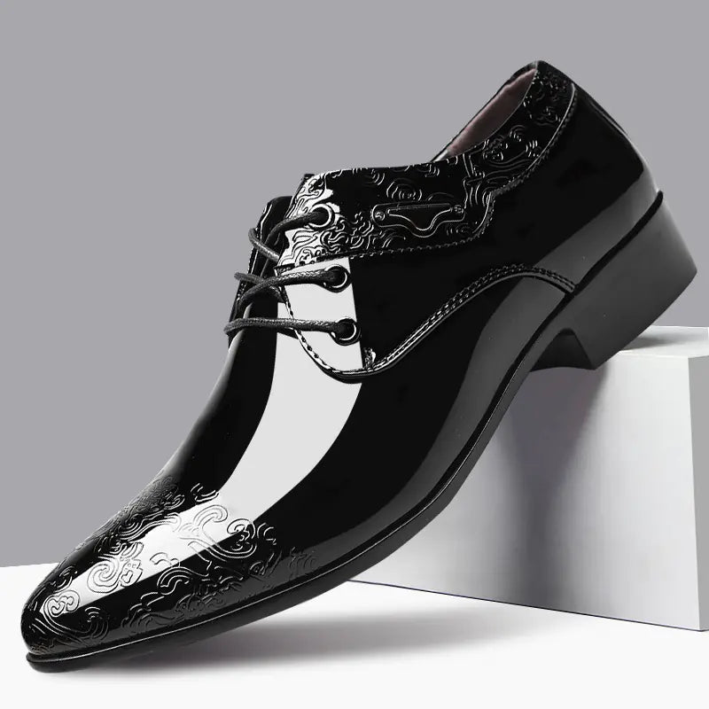 Glossy Men's Business Formal and Casual Fashion Shoes