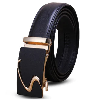Gold Seleven Men's Leather Belt (Single Piece)