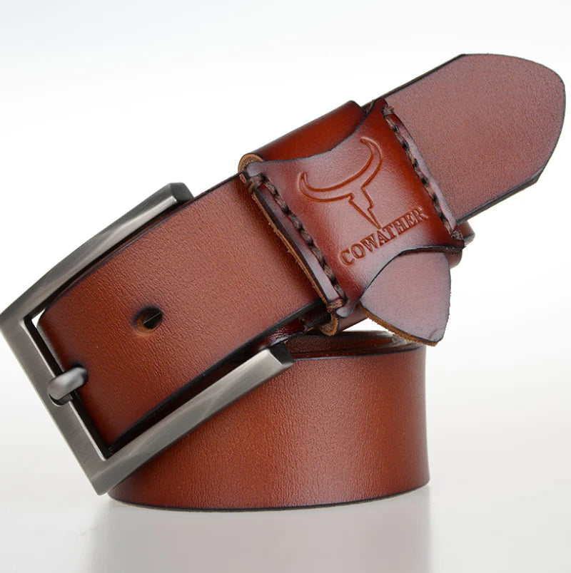 COWATHER Genuine Leather Casual Business Men's Belt