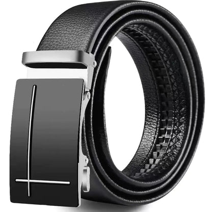Men's High-Quality Leather Automatic Buckle Belt