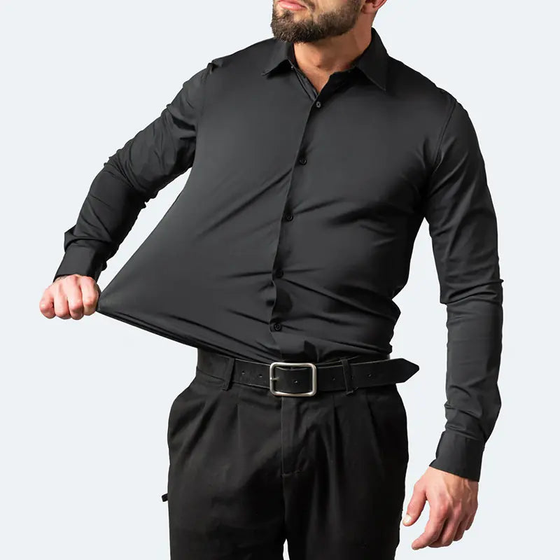 Men's Wrinkle-Resistant Stretch Dress Shirt (Slim Fit)