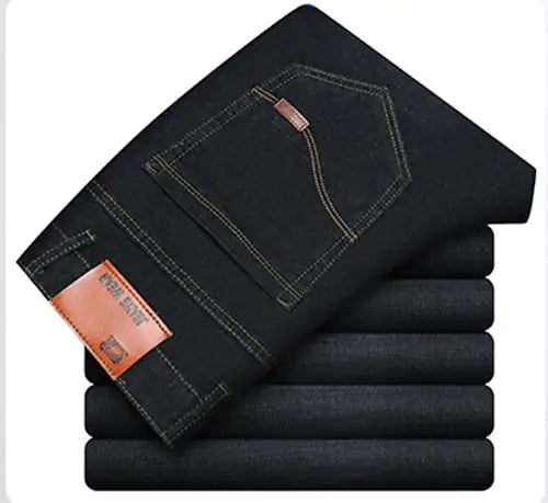Men's Slim Straight-Leg Stretch Jeans Trousers