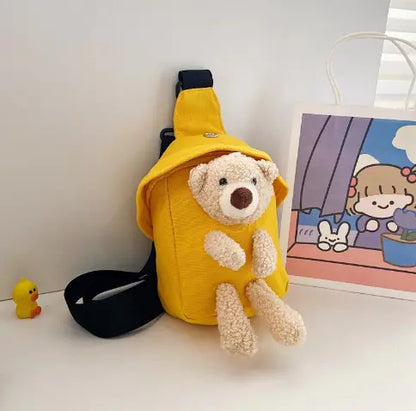 Versatile Mini Crossbody Bag with Bear Design