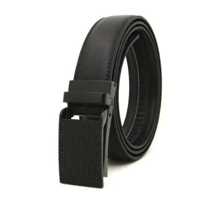 Men's Automatic Buckle Leather Belt - Genuine Cowhide