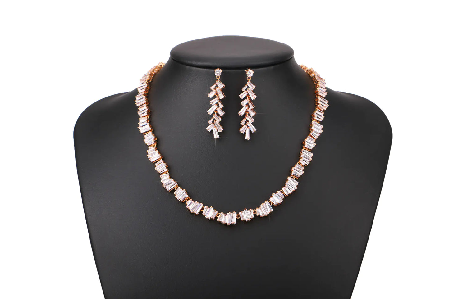 Minimalist 3A Zircon Necklace and Earring Set