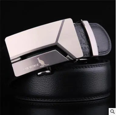 Men's Genuine Leather Automatic Buckle Belt