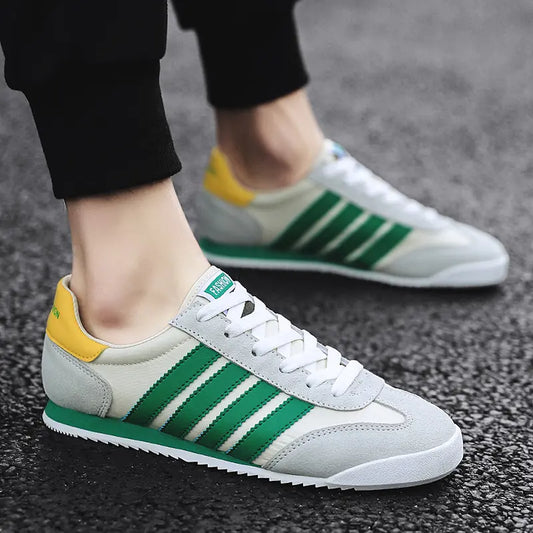 Men's Trendy Canvas Sneakers with Color Block Design