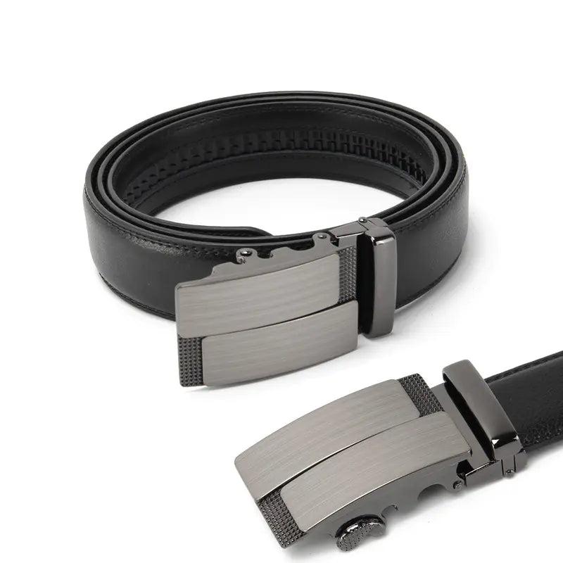 Genuine Leather Automatic Buckle Belt for Men