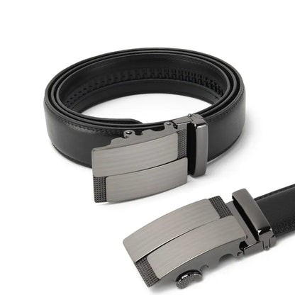Genuine Leather Automatic Buckle Belt for Men