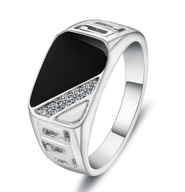 Dripping Oil Ring - Classic Square Men's Fashion Ring