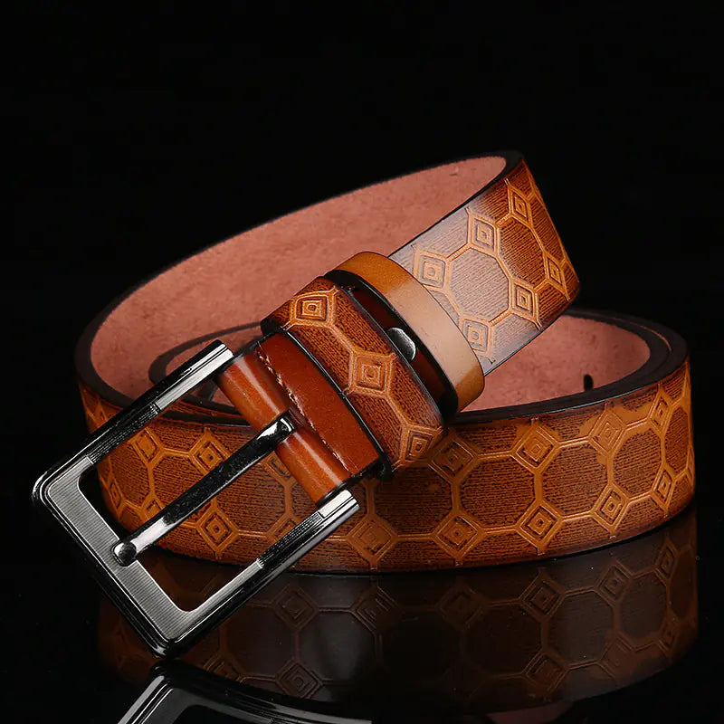 New Men's Faux Leather Belt