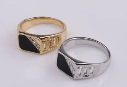 Dripping Oil Ring - Classic Square Men's Fashion Ring