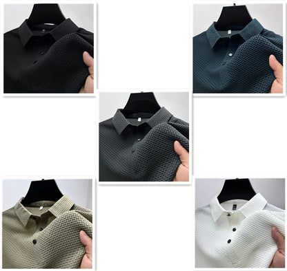 Men's Ice Silk Mesh Polo T-Shirt