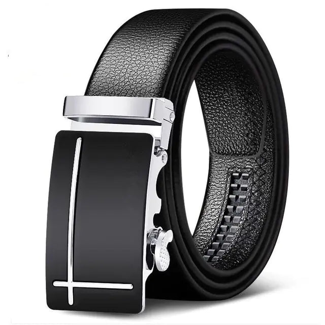 Men's High-Quality Leather Automatic Buckle Belt