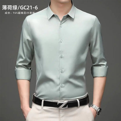 Men's Business Dress Shirt - Wrinkle-Free & Breathable