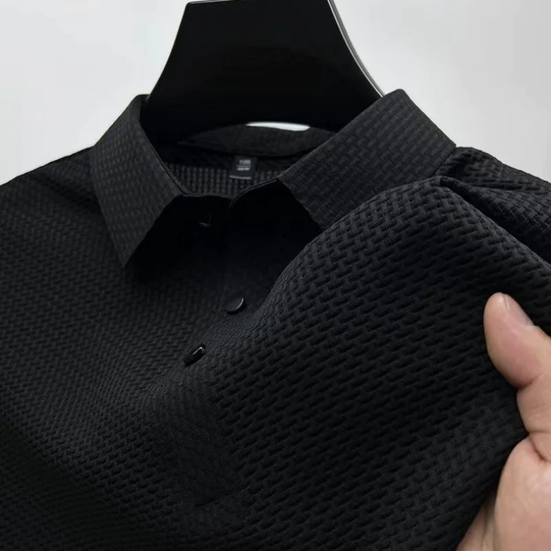 Men's Ice Silk Mesh Polo T-Shirt