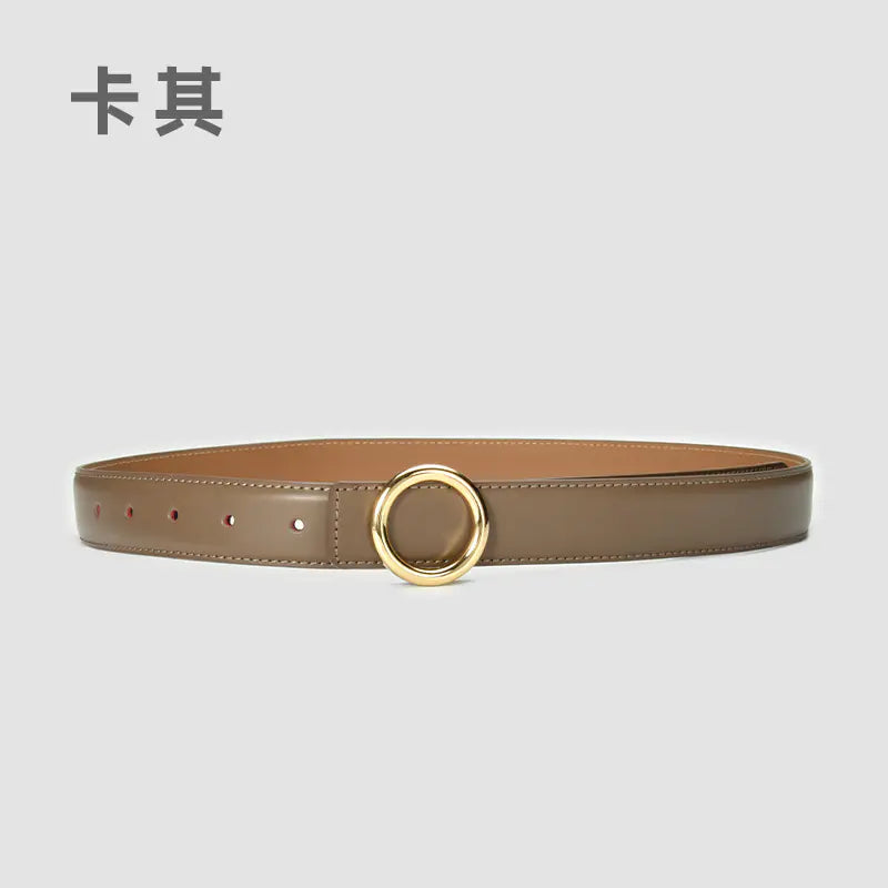 Fashionable Women's Genuine Leather Belt for Jeans