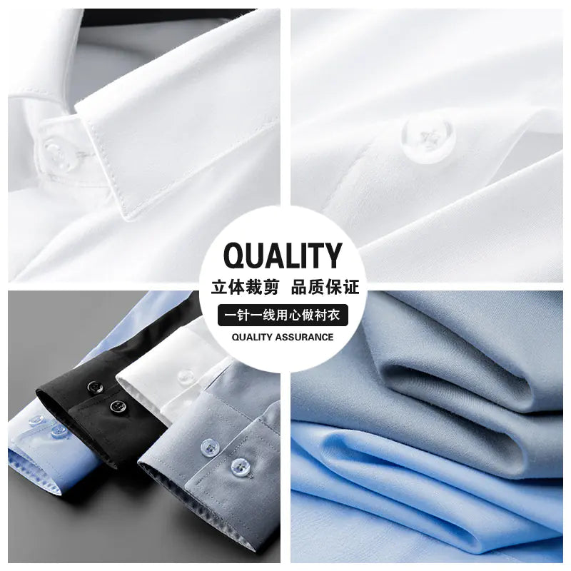 Men's Long Sleeve Business Dress Shirt - Wrinkle Free