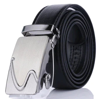 Versatile Men's PU Leather Automatic Buckle Belt