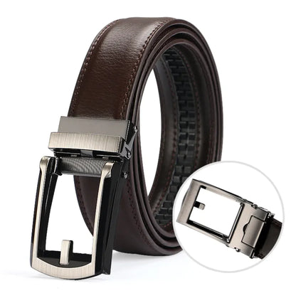 Genuine Leather Automatic Buckle Belt