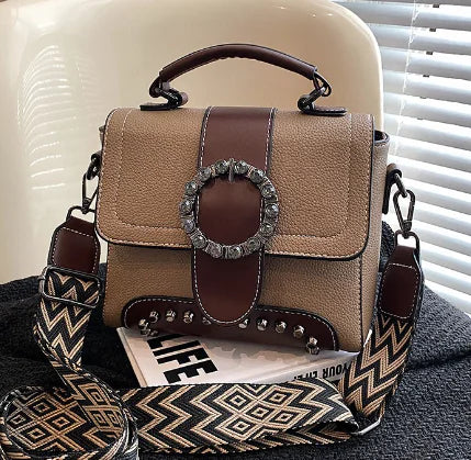 Versatile Crossbody Women's Bag - Small Square Design