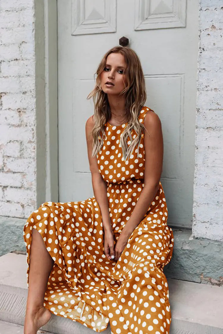 Fashion Floral Polka Dot Dress