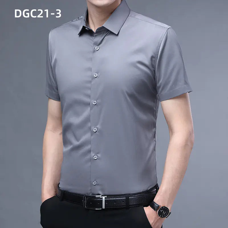 Men's Business Dress Shirt - Wrinkle-Free & Breathable