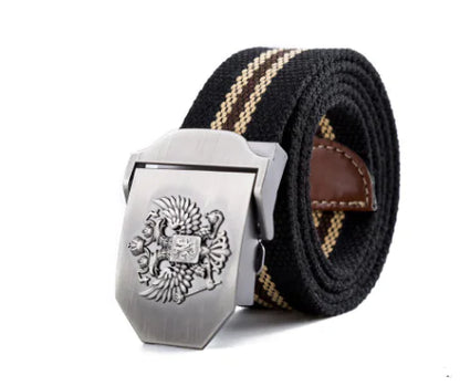 Camouflage Tactical Canvas Belt with Woven Design