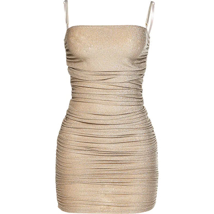 Shimmering Slip Dress - Slim Fit French Style