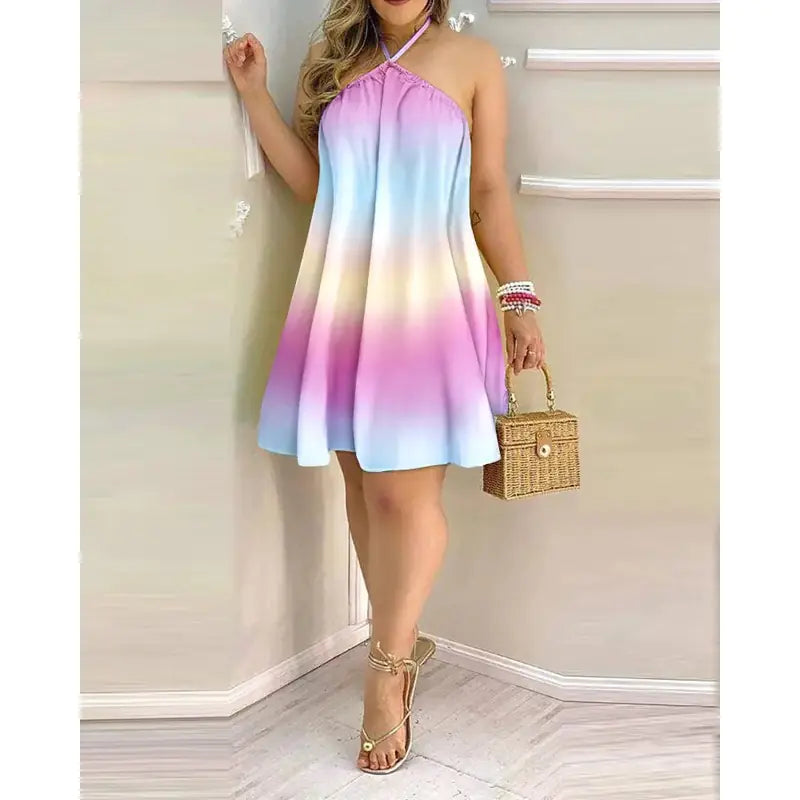 Girls' Summer Beach Off-Shoulder Loose Dress