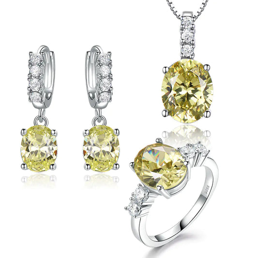 Fashion Pendant Ring and Earring Set