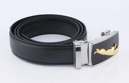 Versatile Men's PU Leather Automatic Buckle Belt