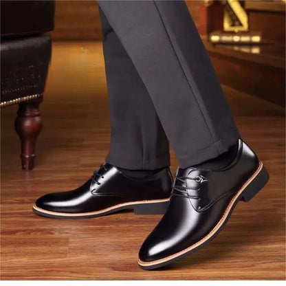 Men's Lace-up Leather Shoes for Formal Business
