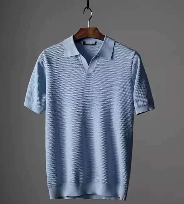 Gerardo Polo Shirt - Cotton Knit Short Sleeve T-Shirt