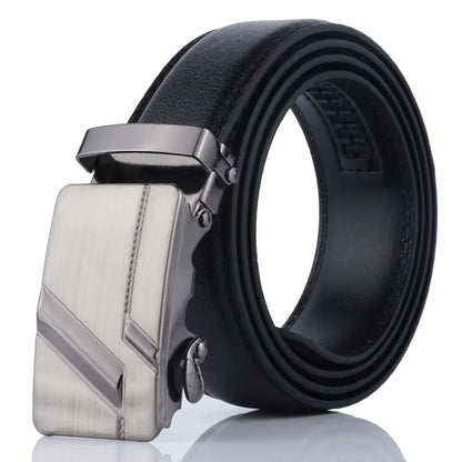 Versatile Men's PU Leather Automatic Buckle Belt