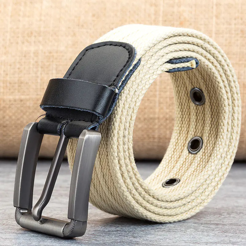 Men's Canvas Belt with Polyester Weaving - Wholesale